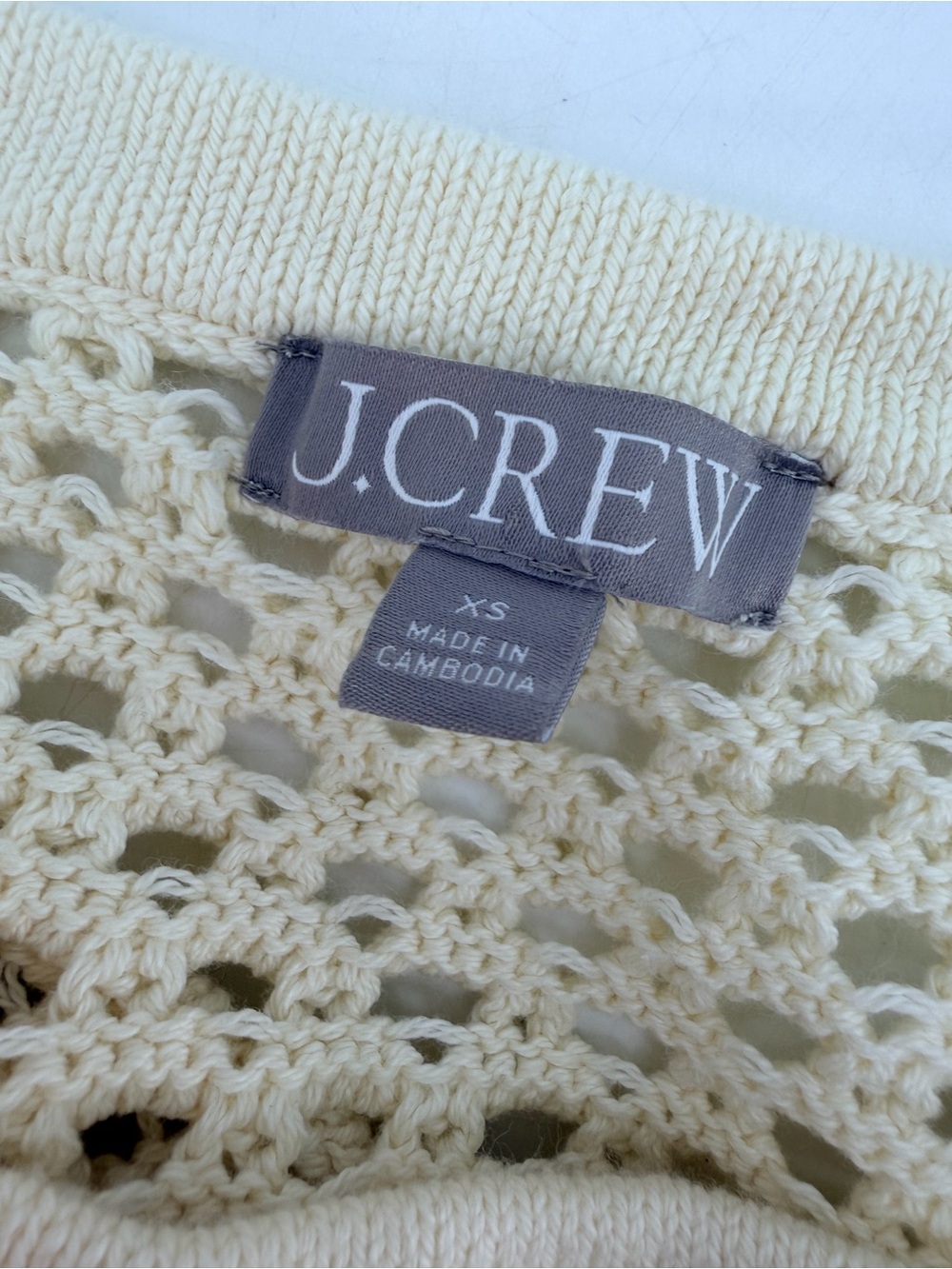 J.Crew 100% Cotton Pointelle Boatneck Sweater XS - Picture 4 of 7